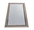 Miroir Décoratif Lyame L65xh130cm Verre Motif Losange Argent