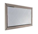 Miroir Décoratif Lyame L130xh65cm Verre Motif Losange Argent