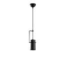 Suspension Projecteur Droit 1 Lampe Brewster Métal Noir