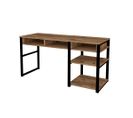 Bureau Industriel Avec Rangements - Naturel Et Noir - Raleigh