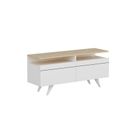 Meuble TV Kira L120cm Bois Chêne Et Blanc