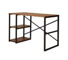 Bureau Style Industriel Marita L120cm Bois Clair Et Métal Noir