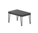 Table à Manger Extensible Atyps Bois Anthracite Et Métal Noir