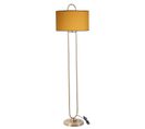 Lampadaire Elliptique Ovalis 170cm Tissu Jaune Et Métal Or