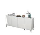 Buffet Bas 4 Portes Bergerat 180cm Bois Blanc