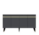 Buffet Design Defne L150xh80cm Anthracite Et Or