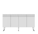 Buffet Design Defne L150xh80cm Blanc Et Argent