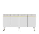 Buffet Design Defne L150xh80cm Blanc Et Or