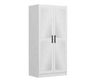 Armoires 2 Portes Et 4 Miroirs Bangka L90xh210cm Blanc