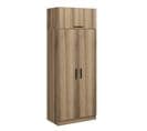 Armoire 3 Portes Sanura L90xh235cm Chêne Clair