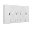 Armoire 7 Portes Et 10 Miroirs Modèle 2 Bangka L315xh190cm Blanc