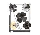 Décoration Murale Trèfles à Quatre Feuilles Luan L50xh70cm Métal Noir Et Or