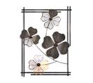 Décoration Murale 4 Trèfles à Quatre Feuilles Luan L50xh70cm Métal Noir Et Or