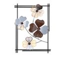 Décoration Murale 4 Trèfles à Quatre Feuilles Luan L50xh70cm Métal Gris, Marron Et Or