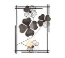 Décoration Murale 4 Trèfles à Quatre Feuilles Luane L50xh70cm Métal Noir Et Or