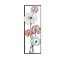 Cadre Décoratif Fleurs Exotique Akka L32xh90cm Métal Blanc, Bronze Et Vert Clair