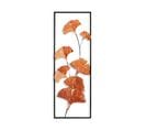 Décoration Murale Feuilles De Ginkgo Angha L32xh90cm Métal Noir Et Orange