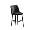 Lot De 2 Chaises De Bar Sero Velours Et Métal Noir