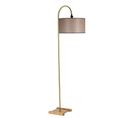 Lampadaire En Cloche Noah H165cm Métal Or Et Tissu Beige