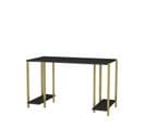 Bureau Style Minimaliste Moderne Davy L125cm Anthracite Et Or