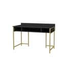 Bureau Moderne Amilio L120cm Anthracite Et Or