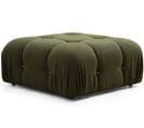 Pouf Carré Nourhane Tissu Vert