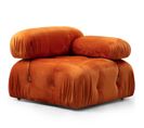 Fauteuil Accoudoir Ou Module D'angle Droit Nourhane Velours Orange