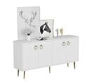 Buffet Bas Buffalo L140cm Blanc Et Or