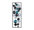 Décoration Murale Edulis L32xh90cm Métal Noir, Bleu Et Gris