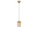 Suspension Moderne Avec Cannage Zeuris D14cm Rotin Naturel Et Métal Or