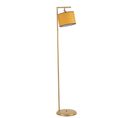 Lampadaire Moderne Simar H154cm Abat Jour Moutarde Et Noir Avec Support Métal Or