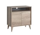 Buffet Bas 2 Portes Mizaris L73cm Bois Clair