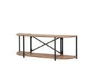 Meuble TV Style Industriel Injaro L138cm Bois Clair Et Métal Noir