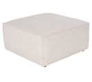 Pouf Siges L85xh74cm Lin Beige Et Blanc