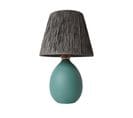 Lampe à Poser Moderne Evalia D24cm Raphia Gris Foncé Et Céramique Vert