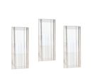 Lot De 3 Miroirs Muraux Décoratifs Ialia L30xh70cm Motif Géométrique