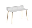 Bureau Style Scandinave Anayis L120cm Blanc Et Bois Clair