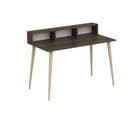 Bureau Style Scandinave Anayis L120cm Bois Foncé Et Bois Clair