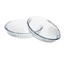 Lot De 2 Plats à Tartes "verre" 32cm Transparent