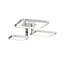 Plafonnier Plaza Carrée - Chrome En Métal, 55 X 55 X 20 Cm, 1 X LED, 57w, 5985lm, 4200k