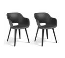 Chaises D'extérieur Akola Lot De 2 Graphite