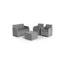 Salon De Jardin Sanremo Storage 4 Places Table Basse Coffre Range-coussins Gris