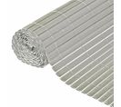 Canisse Double Face Pvc - 1500 G/m² - Set De Fixation - Gris - 1 X 3 M