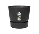 Pot De Fleurs Rond Greenville 30 - Extérieur - Ø 29,5 X H 27,8 Cm - Vivre Noir