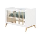 Paris - Lit Enfant 60 X 120 En Bois - Blanc / Chêne