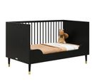 Cloë - Lit Banquette Enfant 70 X 140 En Bois - Noir Mat