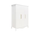 Elena - Armoire Chambre Enfant 3 Portes En Bois - Blanc / Doré