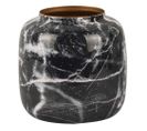 Vase Effet Marbre Marble Sphere 19.5 X 19.5 Cm Noir
