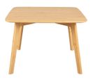 Table Basse En Bambou Coffee 50 X 50 Cm Bois Clair