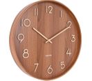 Horloge En Bois Pure 40 Cm Bois Foncé